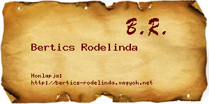 Bertics Rodelinda névjegykártya